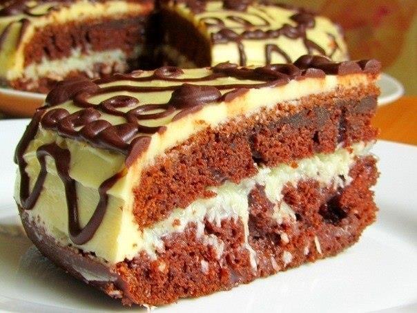 Шоколадно-кокосовый торт 